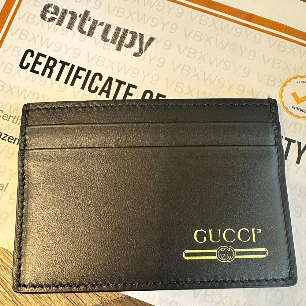 Gucci NEW Black Card Holder